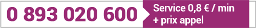 Numéro tel: 0890 260 600